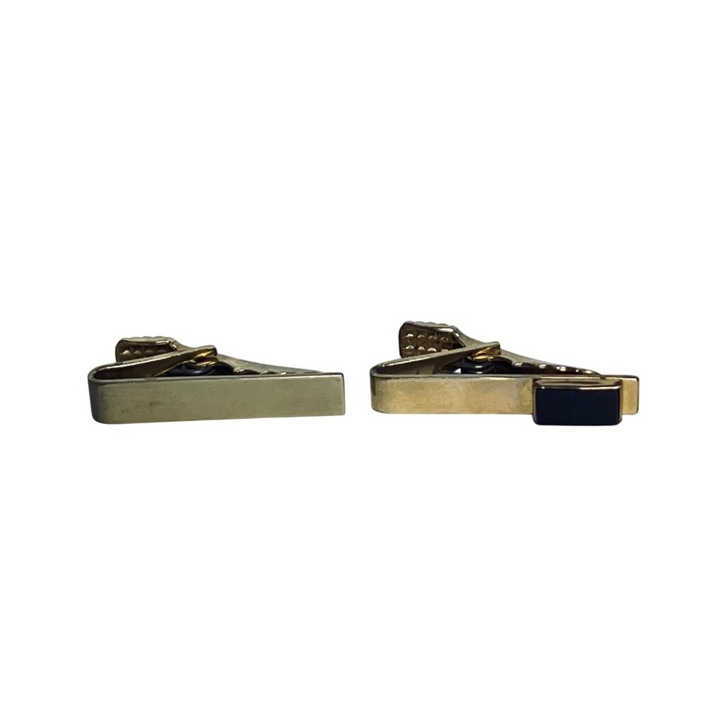Vintage Mr X Small Gold Tone Tie Bars Signed (6066)